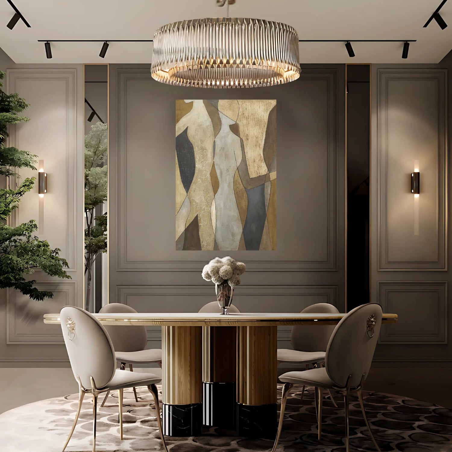 SILHOUETTE OIL PAINTING