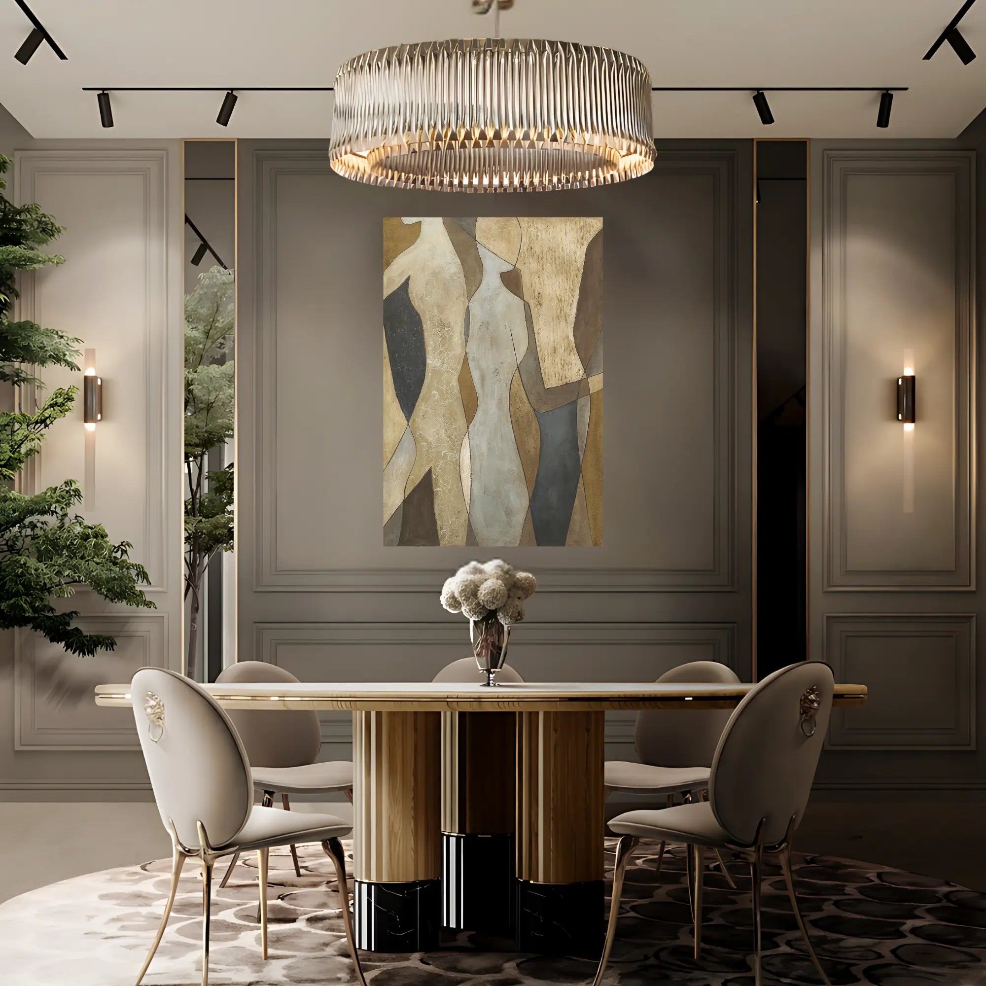 SILHOUETTE OIL PAINTING