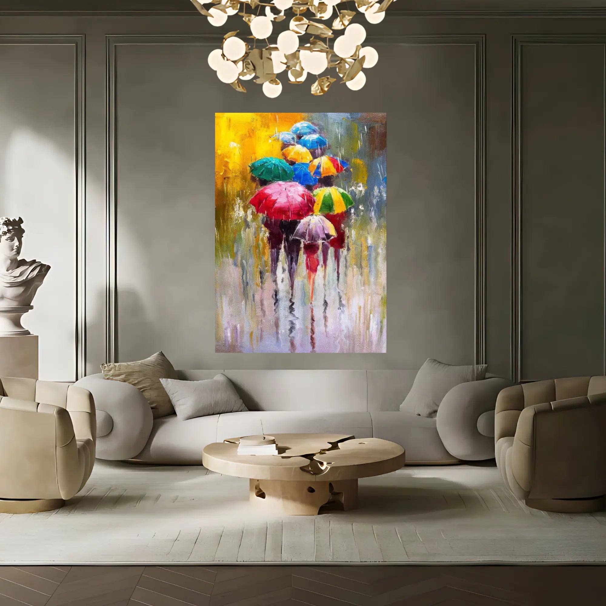Rainbow Procession Oil Painting