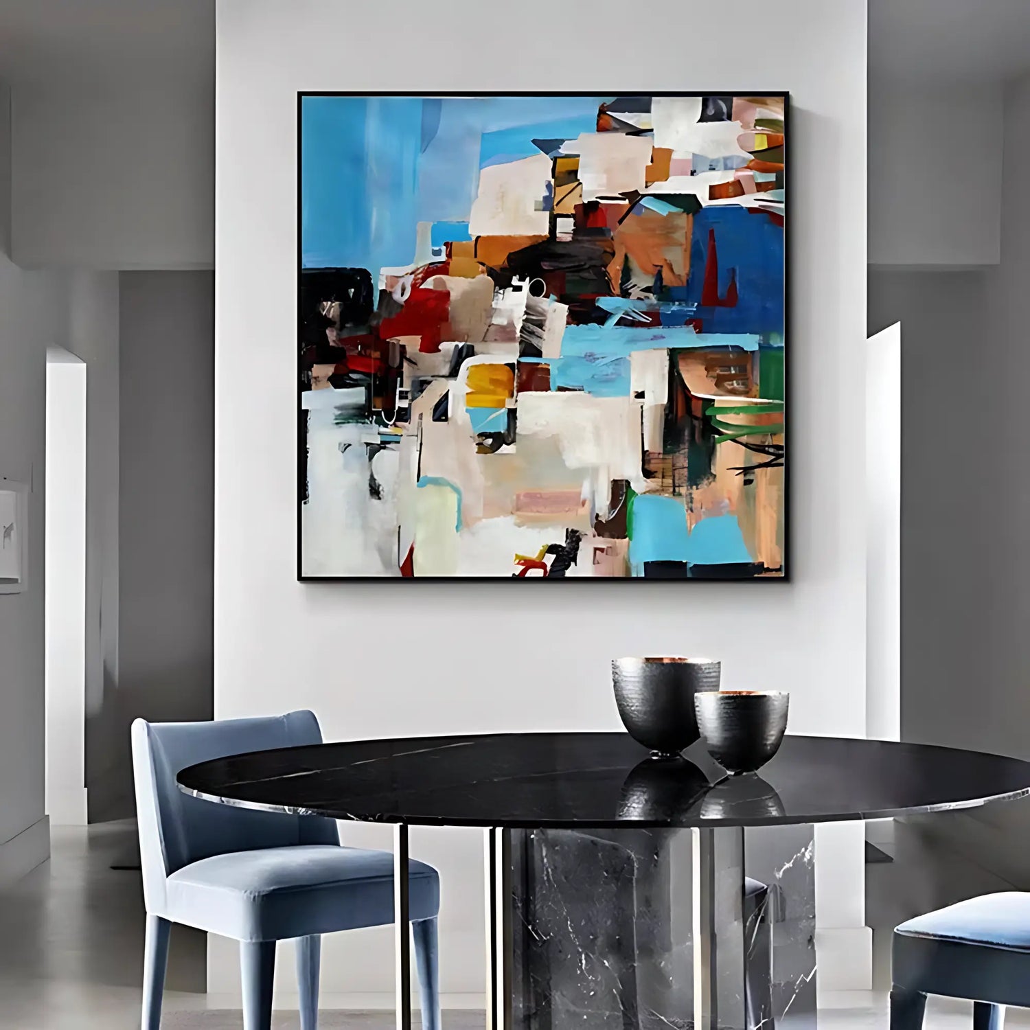 PRISMATIC PATCHWORK OIL PAINTING