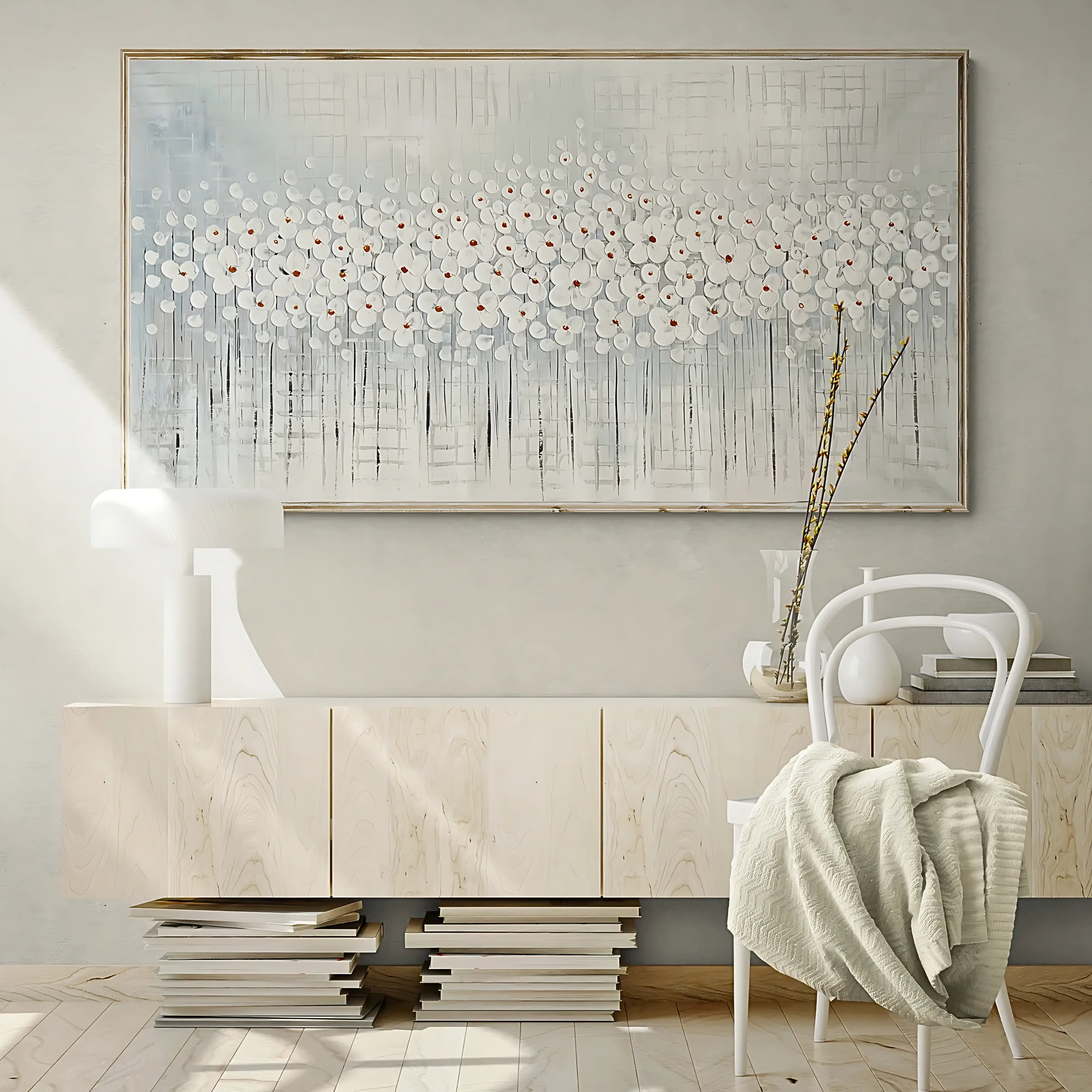 SERENE BLOSSOMS OIL PAINTING