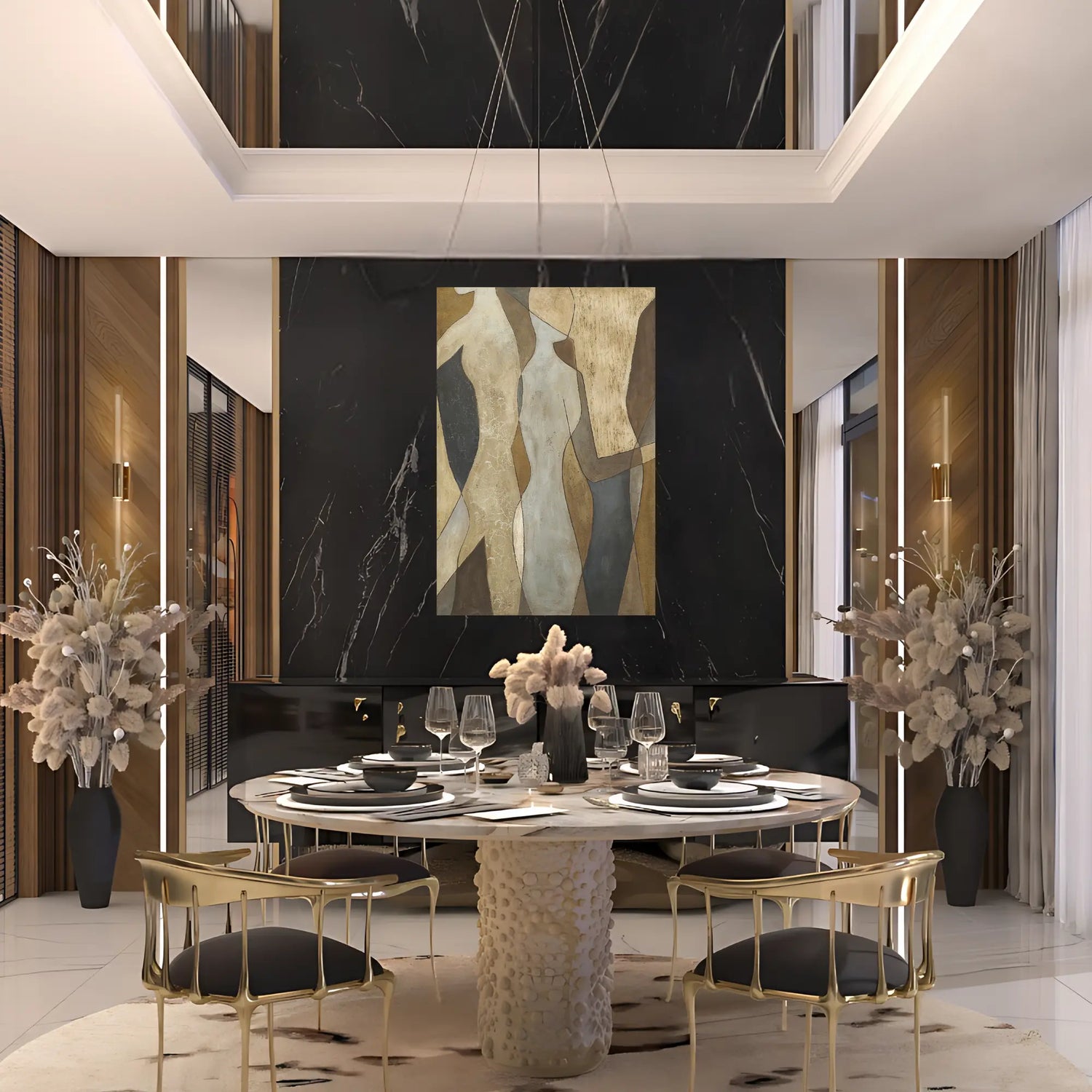 SILHOUETTE OIL PAINTING