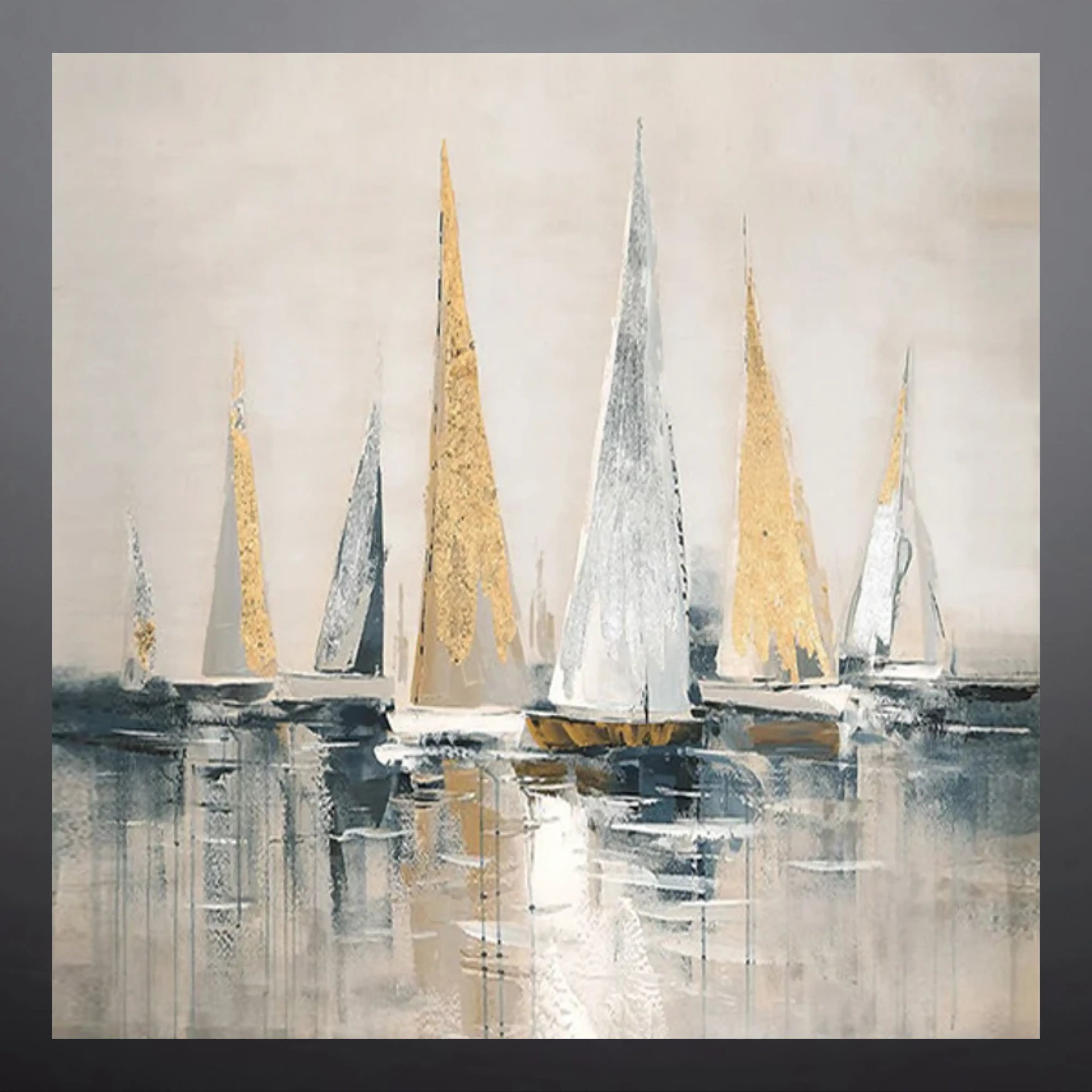MYSTIC MARINA OIL PAINTING