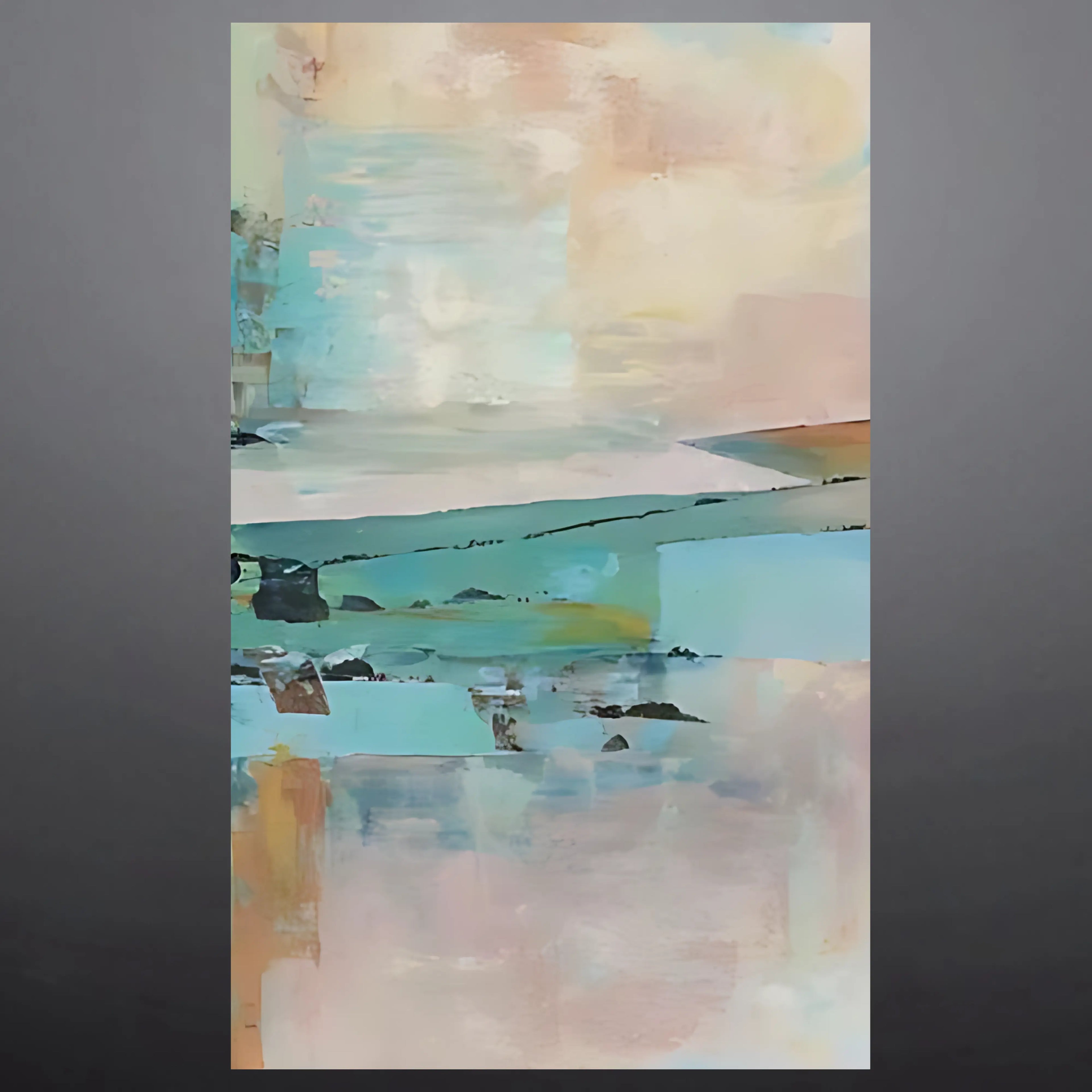 CERULEAN LAYERS OIL PAINTING