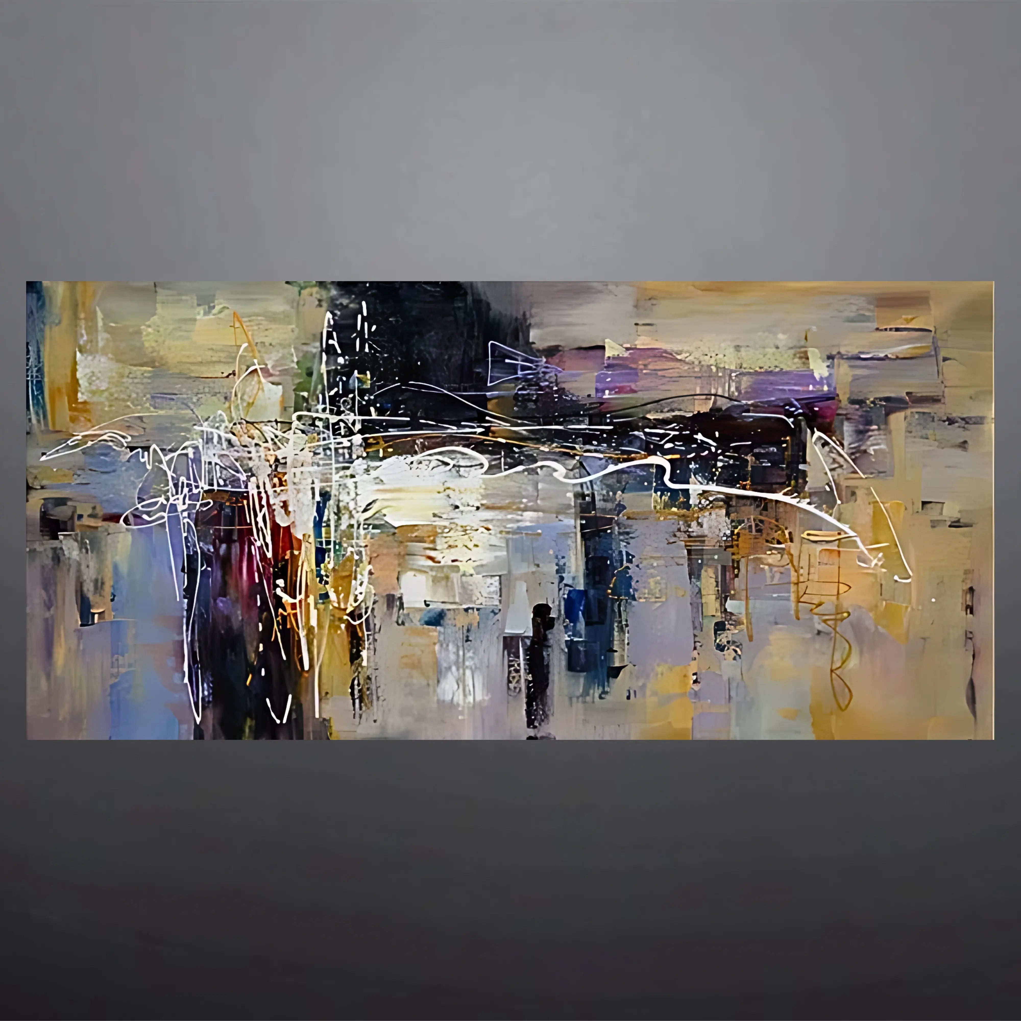 Urban Mirage | Cityscape Oil Painting on Canvas — Decor Lane – DecorLane
