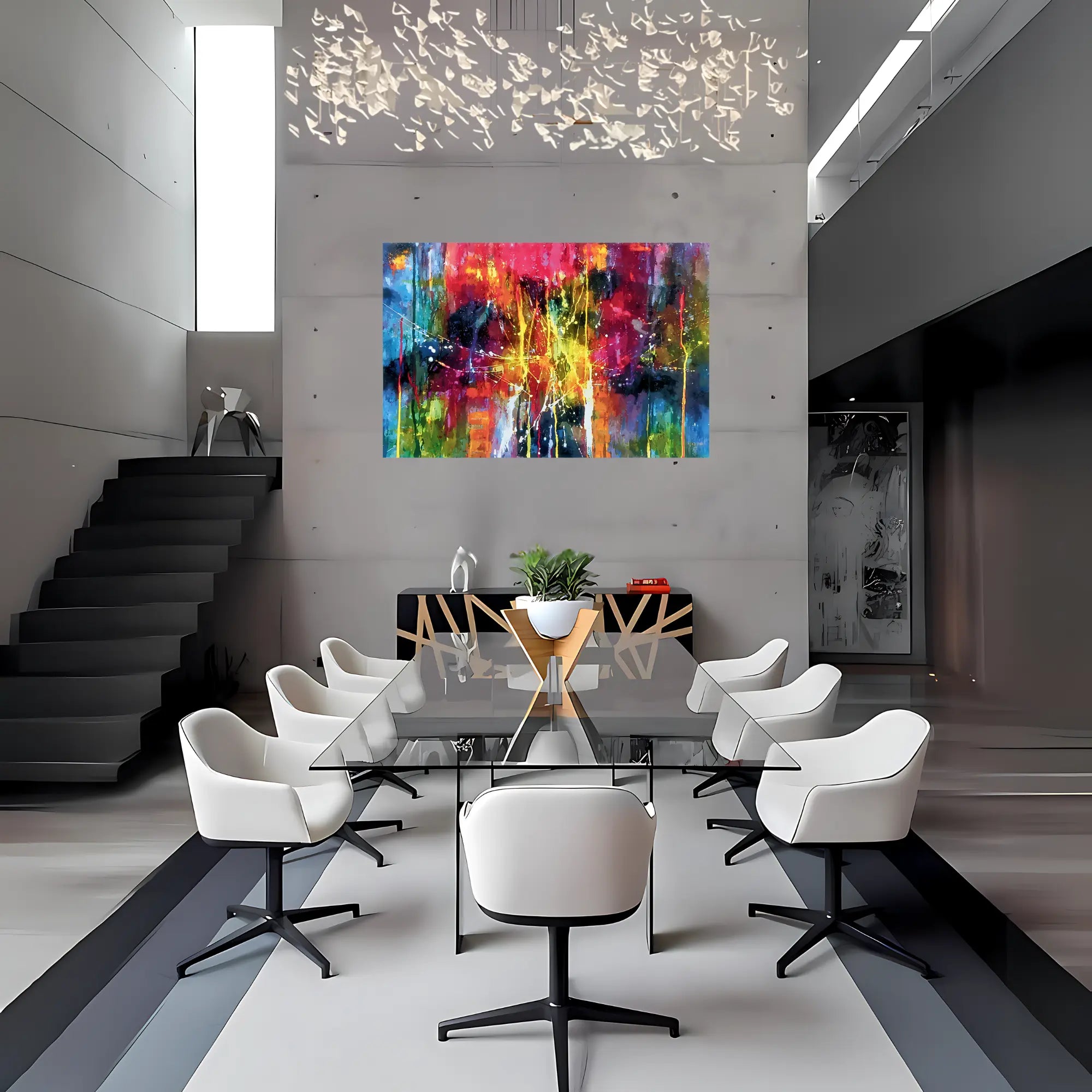 CHROMATIC ECHOES OIL PAINTING