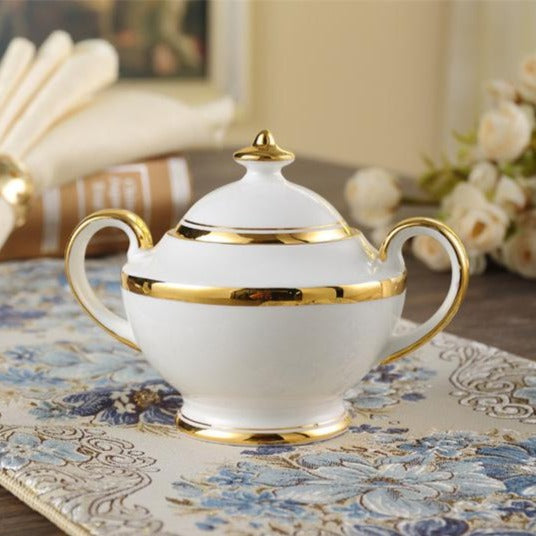 GOLDEN RIM TEACUP COLLECTION SET
