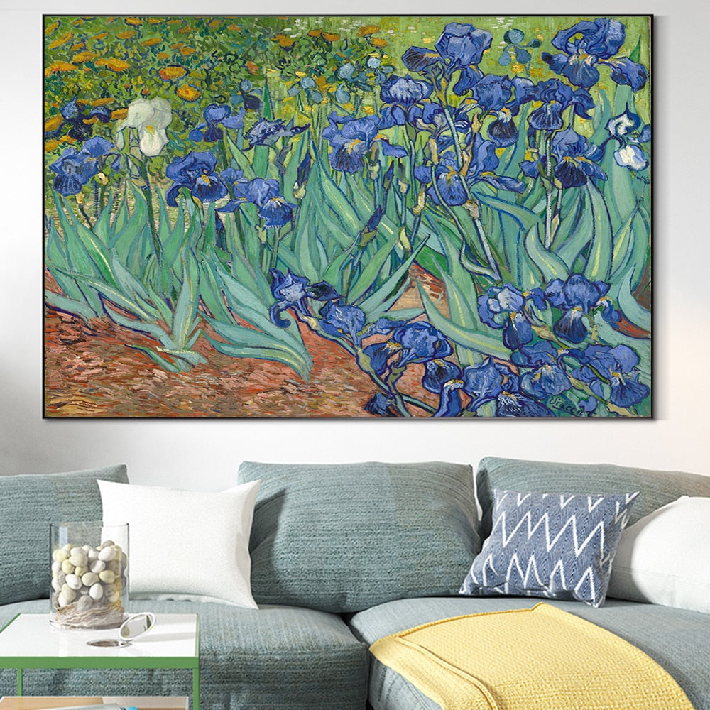 IRISES By Vincent Van Gogh CANVAS PRINT