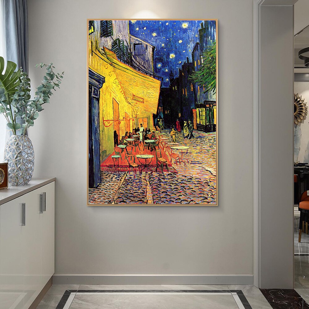 CAFE TERRACE AT NIGHT By Vincent Van Gogh CANVAS PRINT