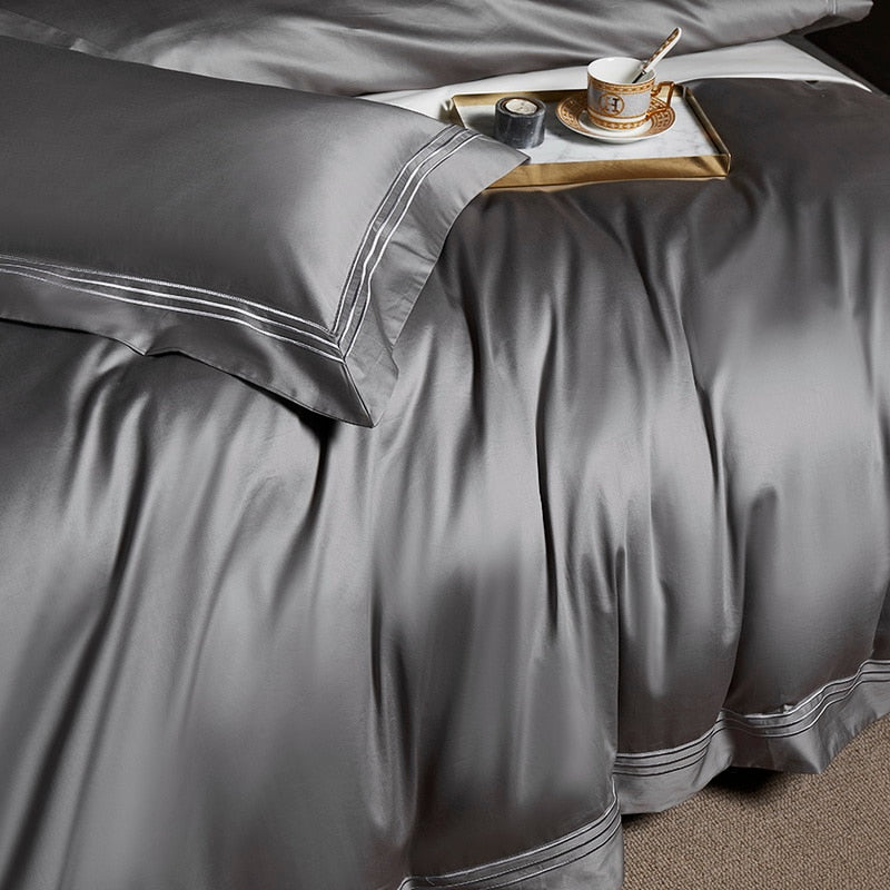 BELVEDERE DUVET COVER & SHAMS EGYPTIAN COTTON 1200TC