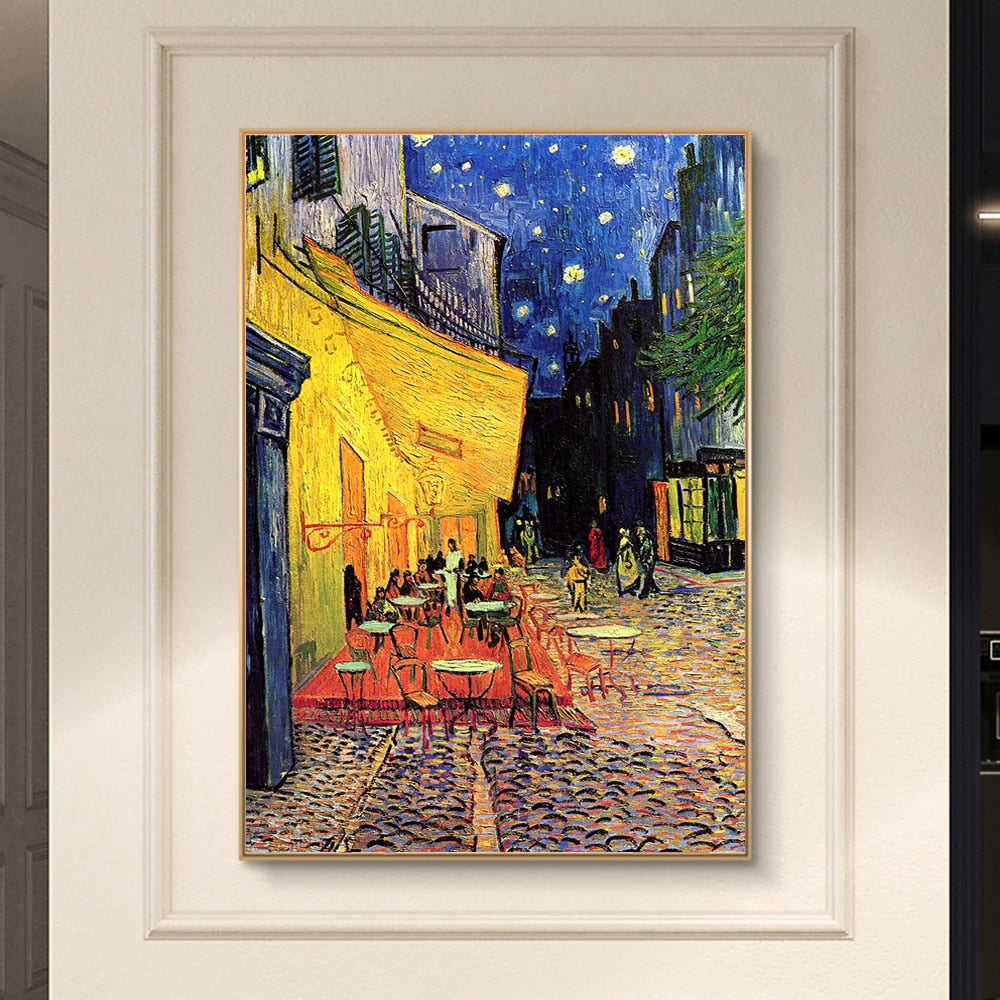 CAFE TERRACE AT NIGHT By Vincent Van Gogh CANVAS PRINT