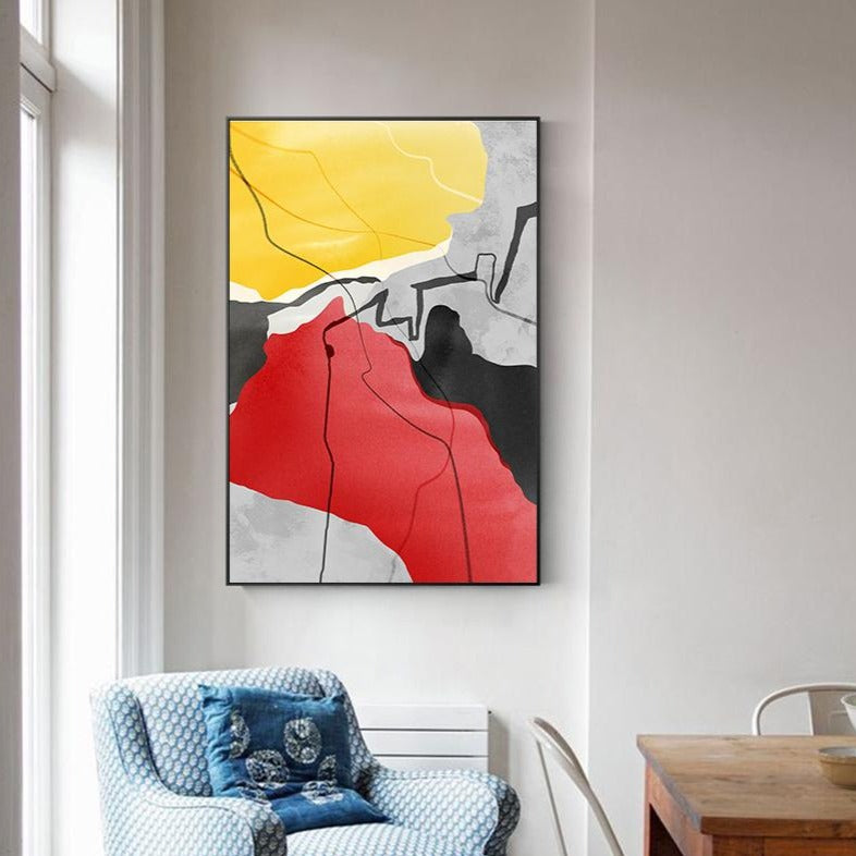 COLOURED SPACES CANVAS PRINT