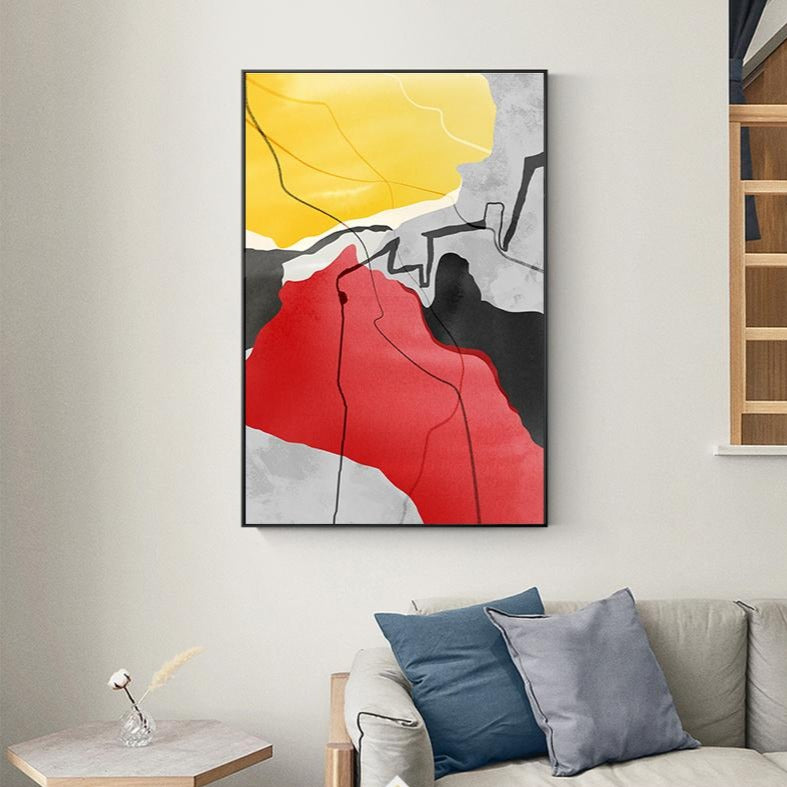 COLOURED SPACES CANVAS PRINT