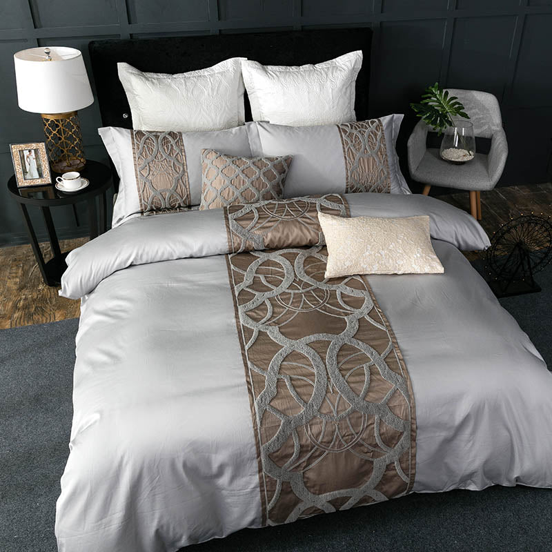 CHAIN OF LUXURY DUVET COVER & SHAMS EGYPTIAN COTTON 400TC