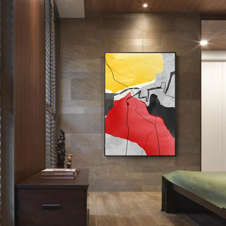 COLOURED SPACES CANVAS PRINT