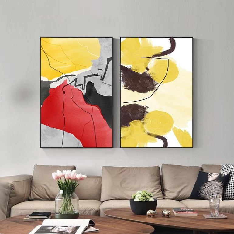 COLOURED SPACES CANVAS PRINT