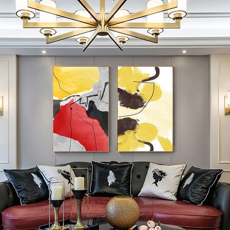 COLOURED SPACES CANVAS PRINT