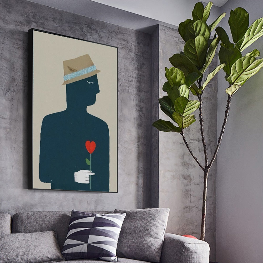 WOMAN BEHIND THE MIRROR CANVAS PRINT