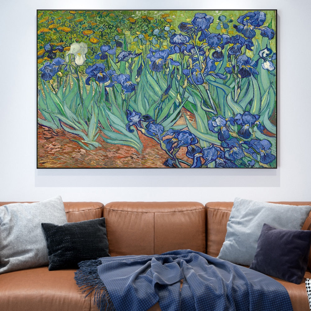 IRISES By Vincent Van Gogh CANVAS PRINT