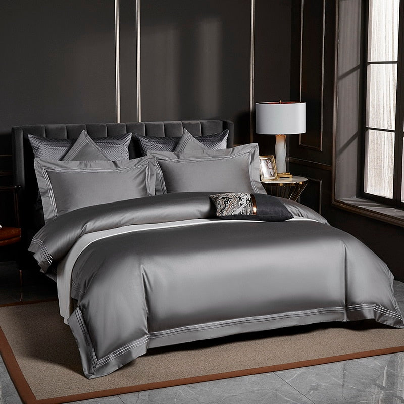 BELVEDERE DUVET COVER & SHAMS EGYPTIAN COTTON 1200TC
