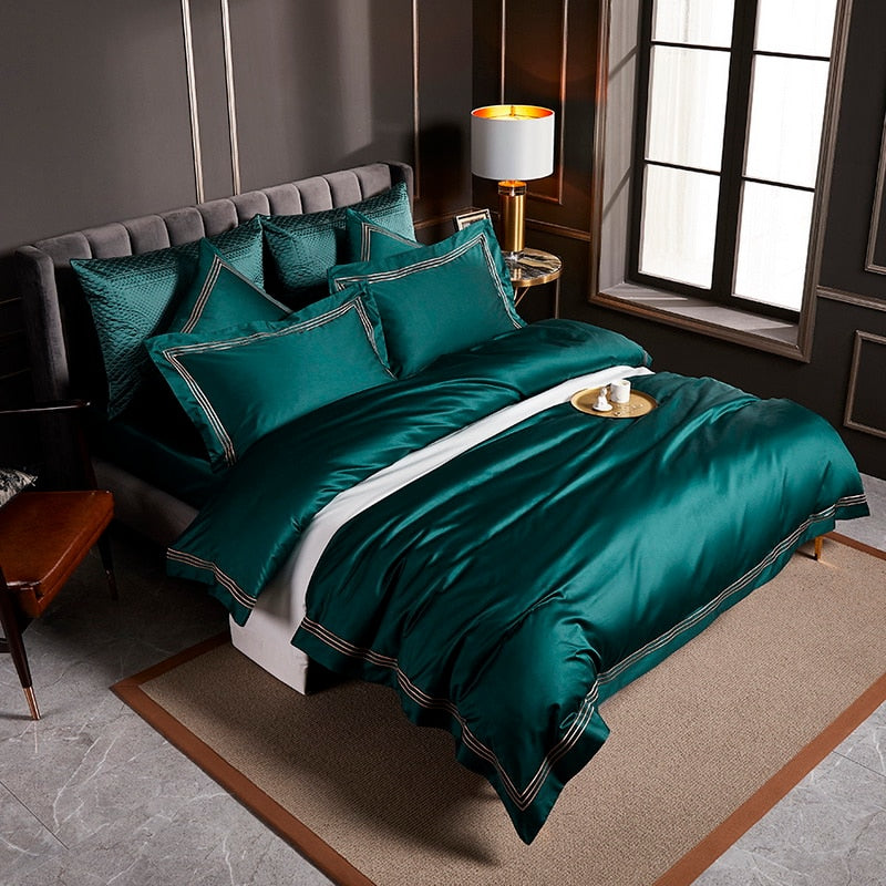 BELVEDERE DUVET COVER & SHAMS EGYPTIAN COTTON 1200TC