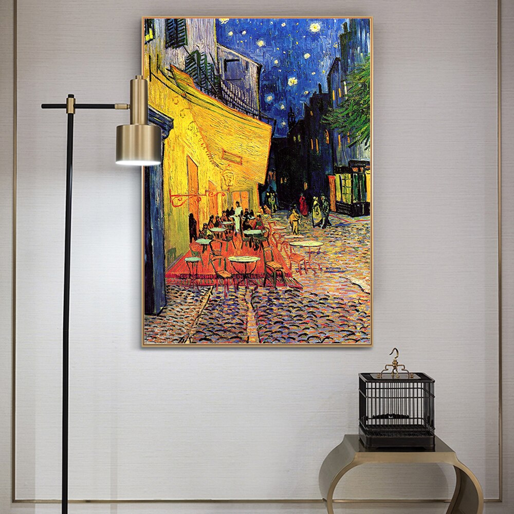 CAFE TERRACE AT NIGHT By Vincent Van Gogh CANVAS PRINT