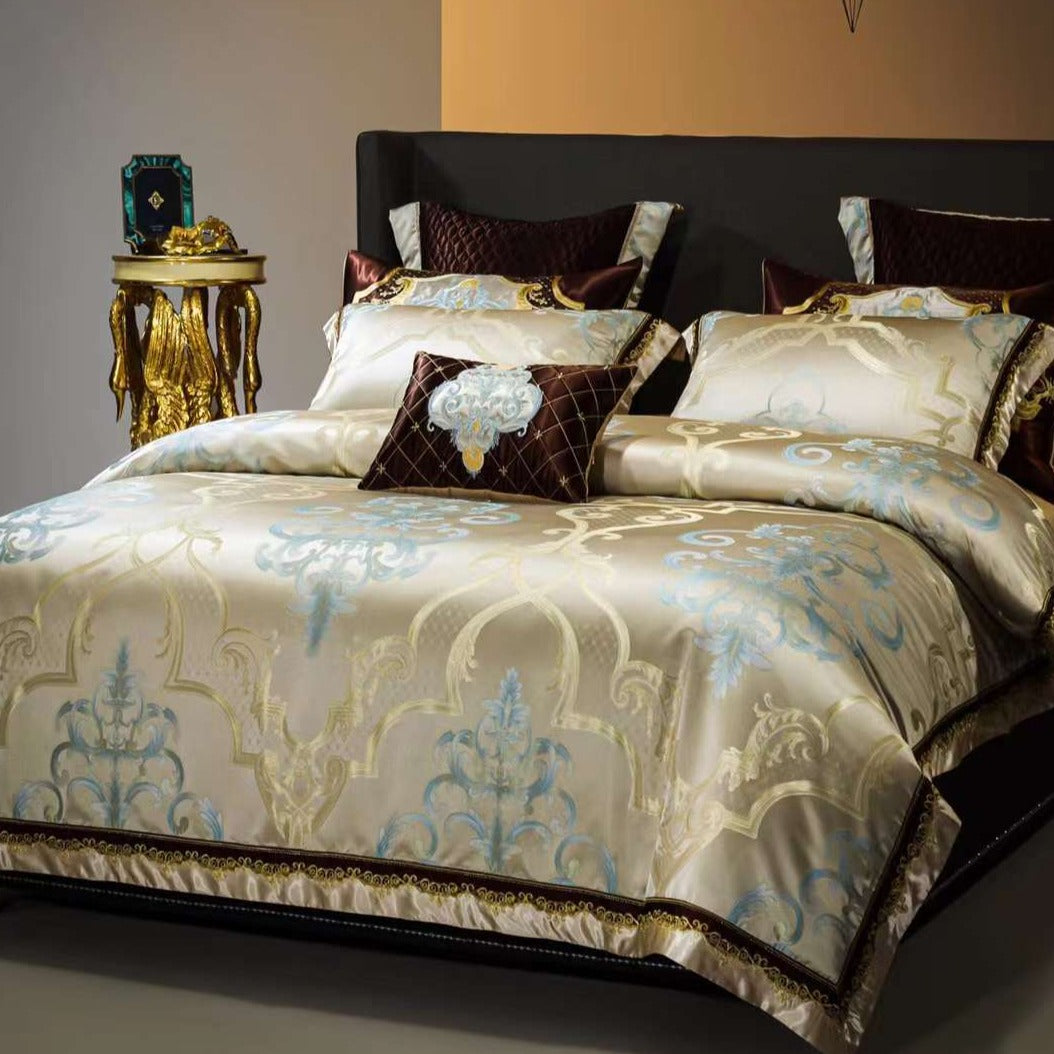 HAZEL PREMIUM DUVET COVER & SHAMS EGYPTIAN COTTON 1000TC