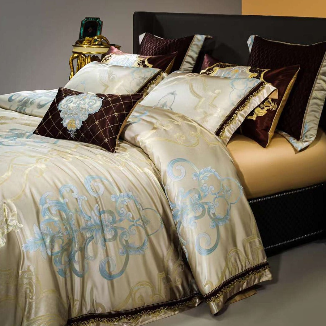 HAZEL PREMIUM DUVET COVER & SHAMS EGYPTIAN COTTON 1000TC
