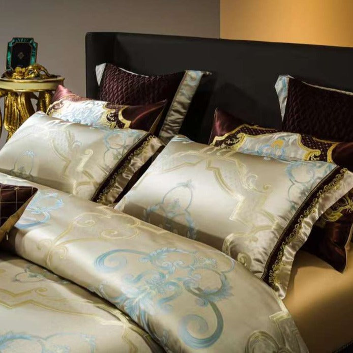 HAZEL PREMIUM DUVET COVER & SHAMS EGYPTIAN COTTON 1000TC