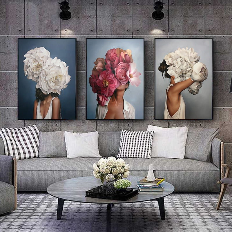 FLOWER BRUSH CANVAS PRINT