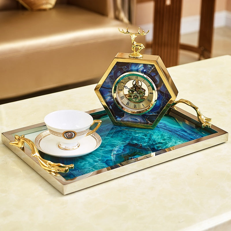 Agate Serving Tray | Designer Serving Tray — Decor Lane – DecorLane