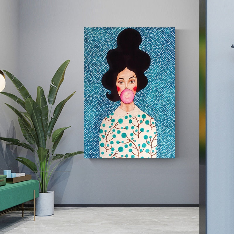WOMAN BEHIND THE MIRROR CANVAS PRINT