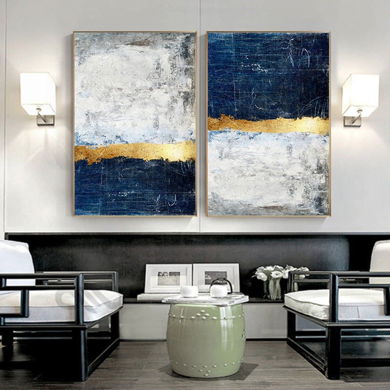 BLUE FORM CANVAS PRINT