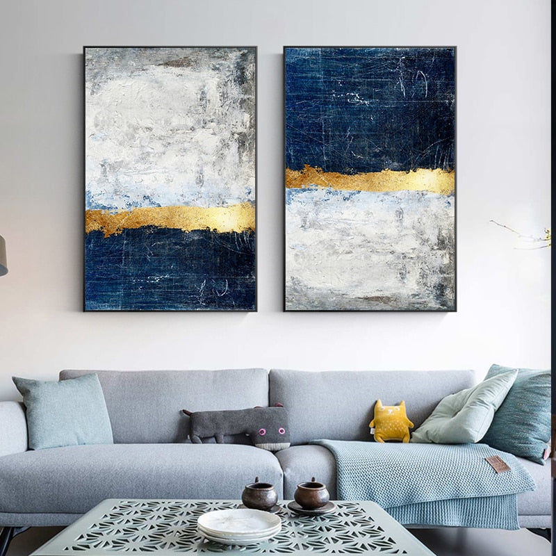 BLUE FORM CANVAS PRINT