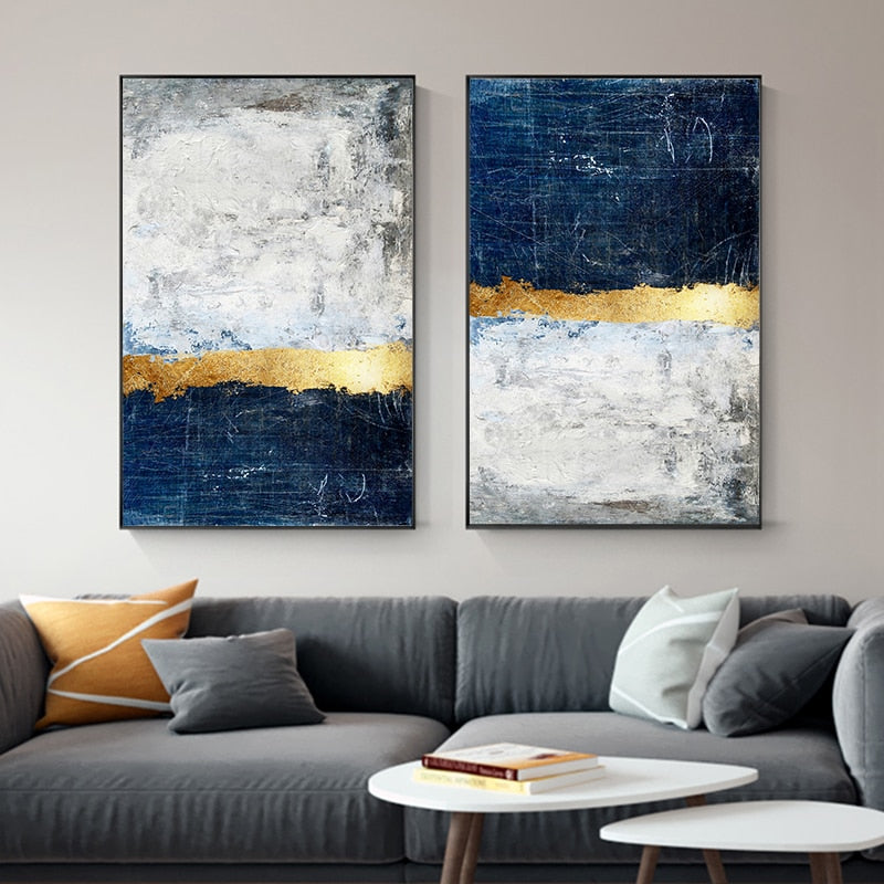 BLUE FORM CANVAS PRINT