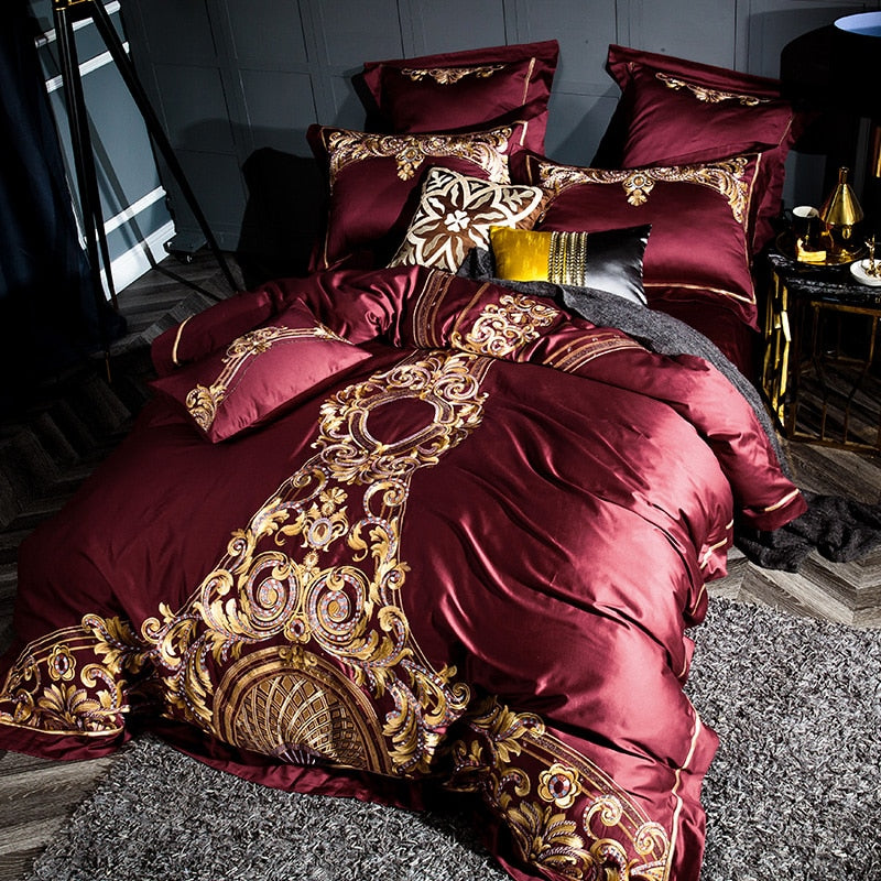 ELIZABETH DUVET COVER & SHAMS EGYPTIAN COTTON 1000TC