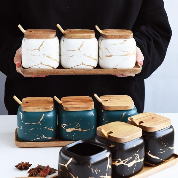 LIGHTNING SPICE JAR SET Decor Lane