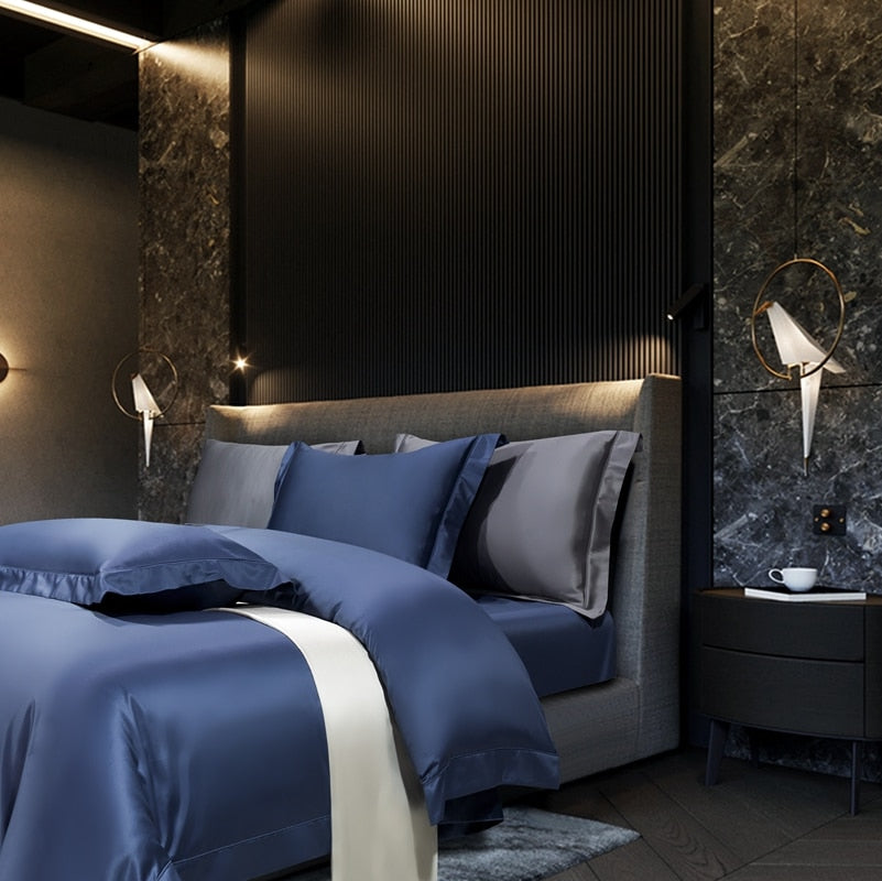 MARINA DUVET COVER & SHAMS EGYPTIAN COTTON 1400TC