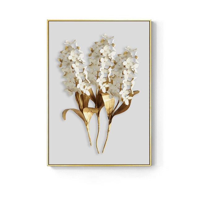 SHIMMERING FLORAL CANVAS PRINT