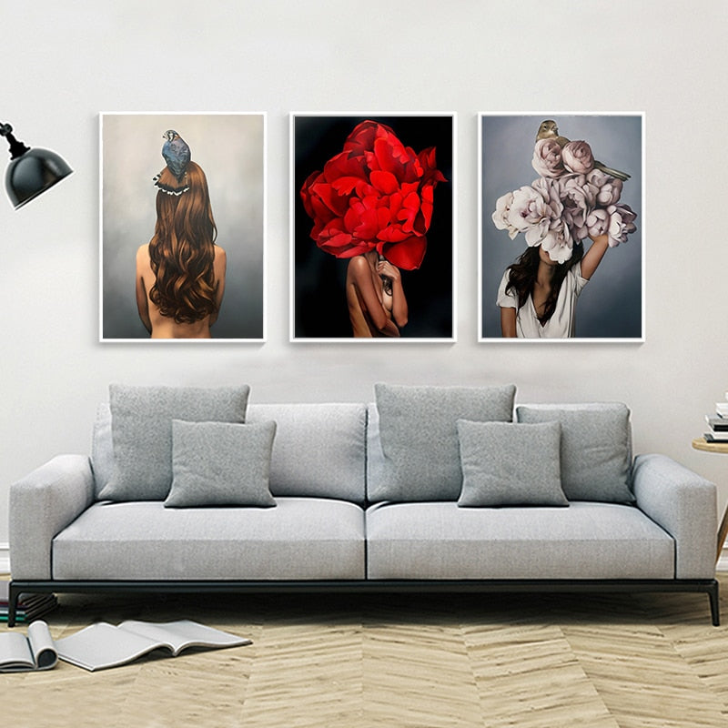 FLOWER BRUSH CANVAS PRINT