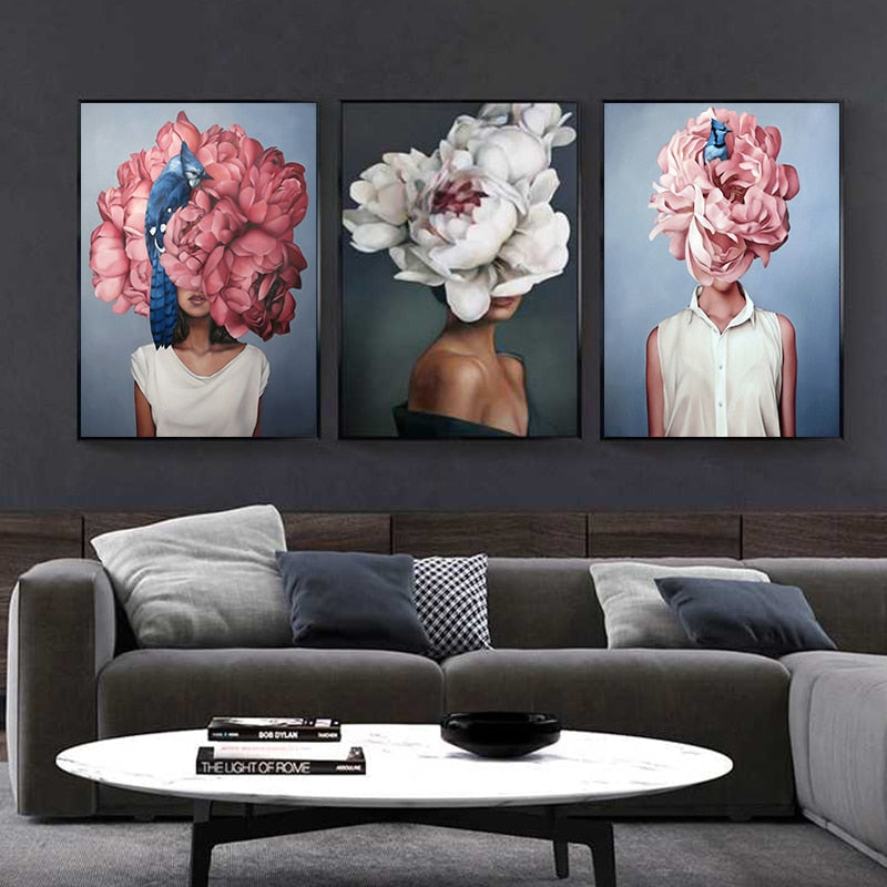 FLOWER BRUSH CANVAS PRINT