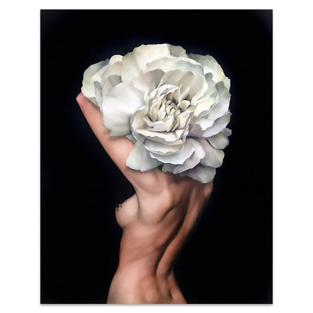 FLOWER BRUSH CANVAS PRINT