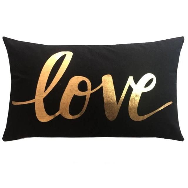 BLACK GOLD CUSHION
