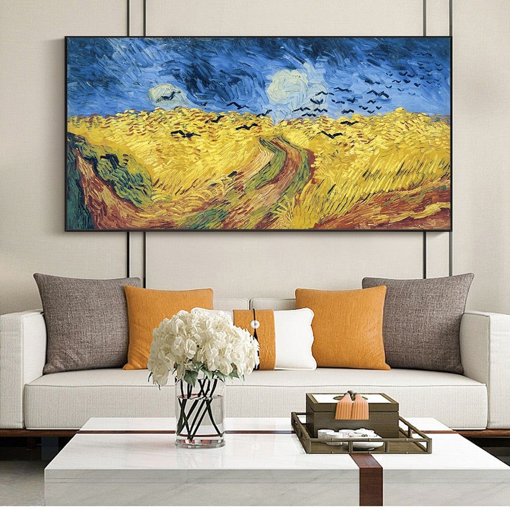 WHEAT FIELDS By Vincent Van Gogh CANVAS PRINT