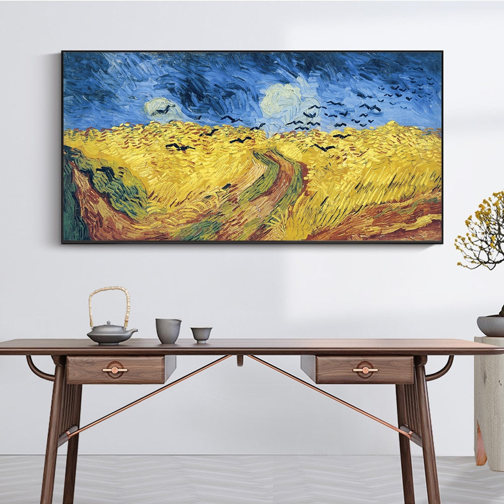 WHEAT FIELDS By Vincent Van Gogh CANVAS PRINT