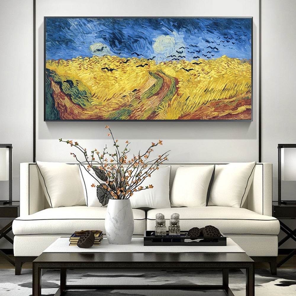 WHEAT FIELDS By Vincent Van Gogh CANVAS PRINT