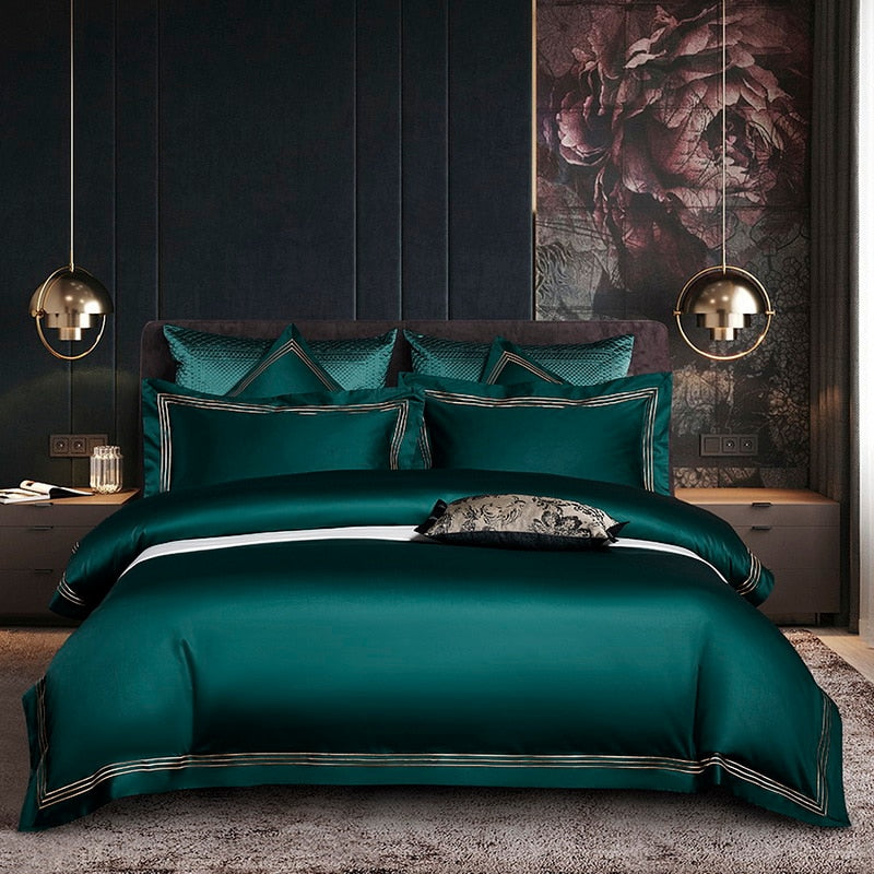 BELVEDERE DUVET COVER & SHAMS EGYPTIAN COTTON 1200TC