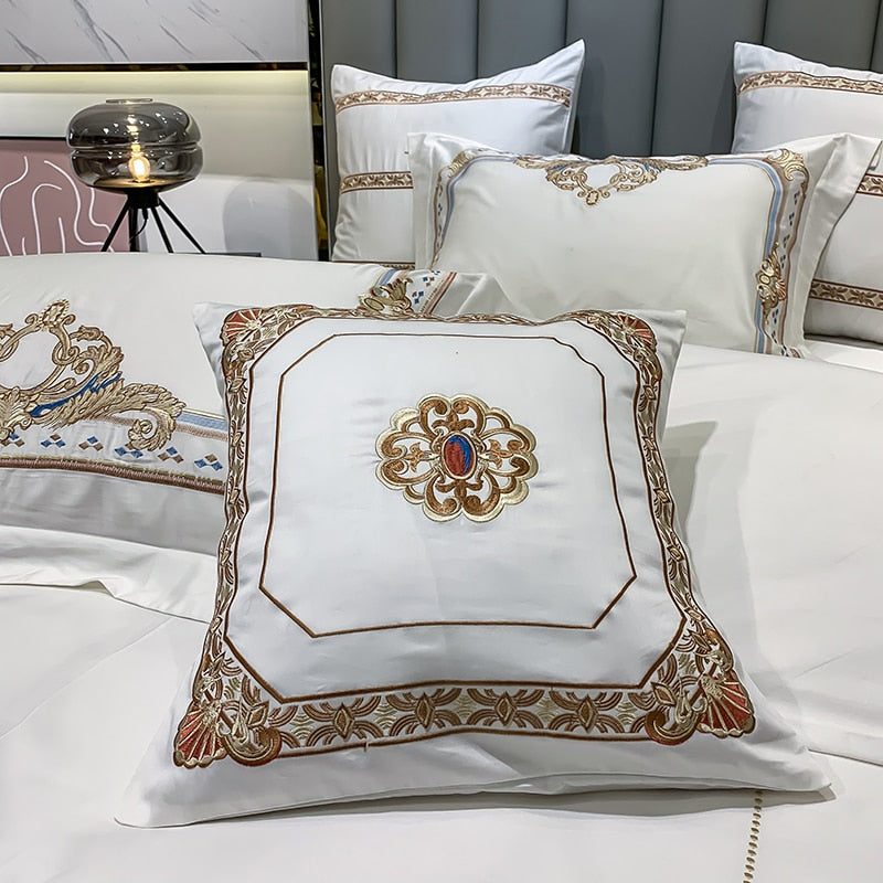 DELPHINE DUVET COVER & SHAMS EYPTIAN COTTON 600TC