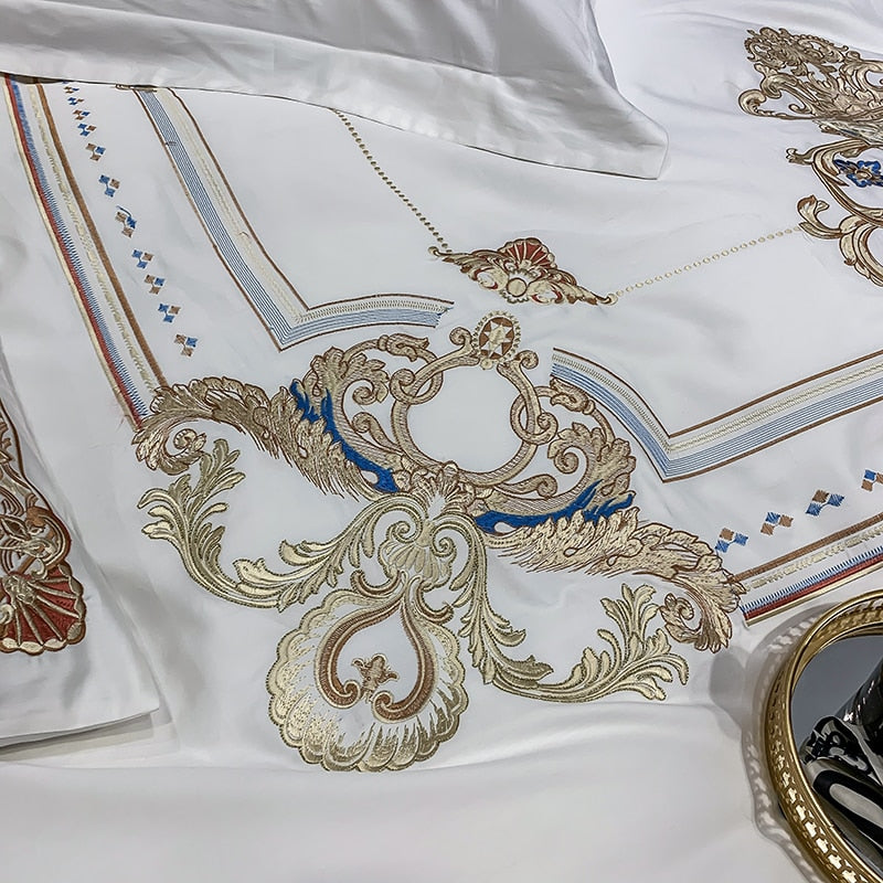 DELPHINE DUVET COVER & SHAMS EYPTIAN COTTON 600TC