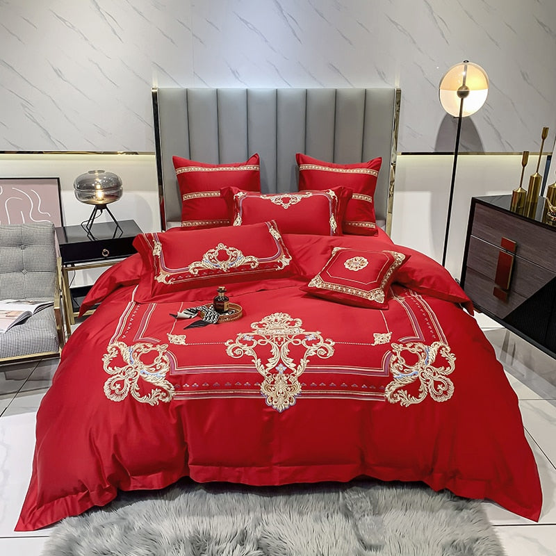 DELPHINE DUVET COVER & SHAMS EYPTIAN COTTON 600TC